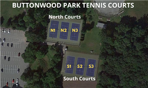 6 Tennis Courts at Buttonwood Park